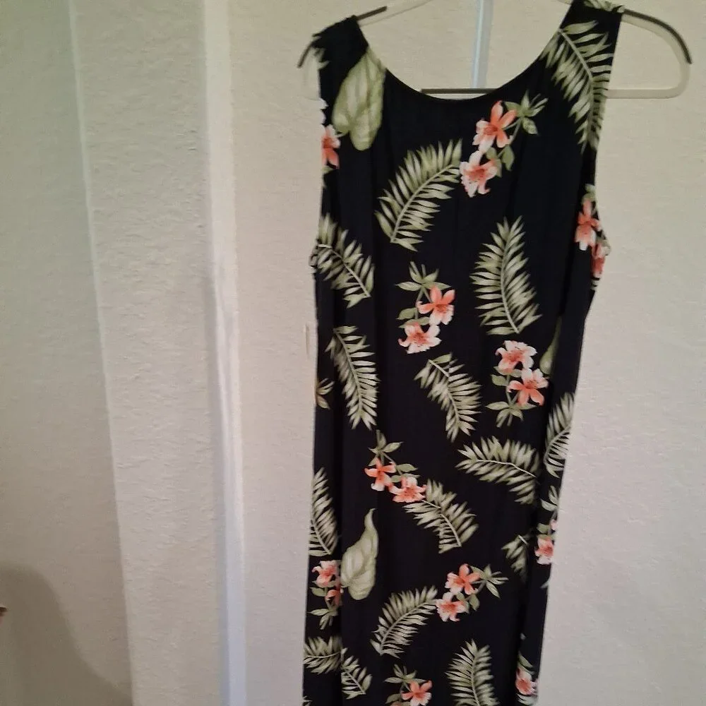 Tahiti Reef Club Vintage Hawaiian Tropical Jacket and Double Slit Dress Set - Picture 7 of 11